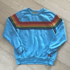 AVIATOR NATION rainbow stripe crewneck sweater- M, pullover